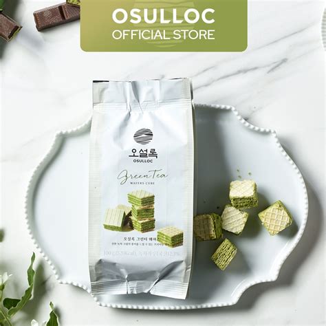 OSULLOC Green Tea Wafers Cube 100g Shopee Malaysia