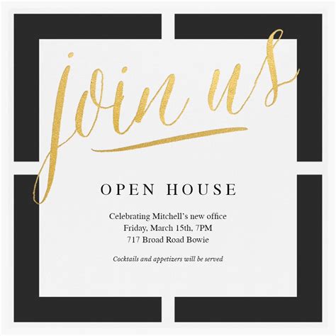 Free Open House Invitation Template