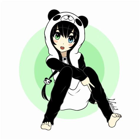 Panda Girl Panda Logo Design Cute