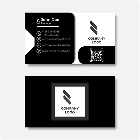 Black And White Luxury Business Card Design 1220304 Vector Art At Vecteezy