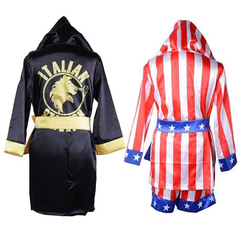 Children boxing costume boxer cosplay halloween party dress decoration role playing uniform carnival boxing robe for kids (asian l=us medium, blue). Rocky Balboa Guantoni Da Boxe Bambini Costume Boxer Robe ...