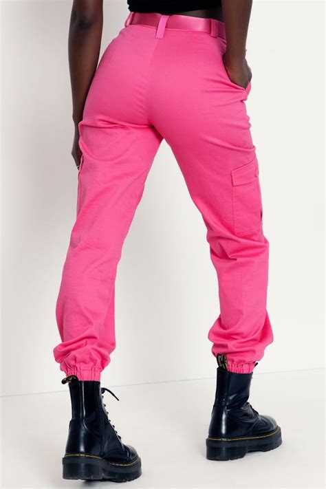 hot pink cargo pants limited