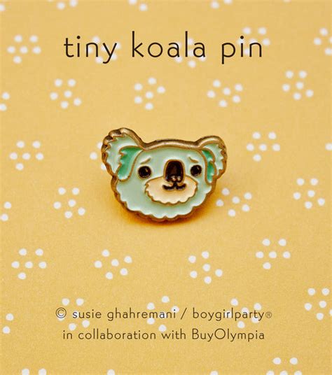 Tiny Koala Pin Koala Enamel Pin Lapel Pin By Boygirlparty The