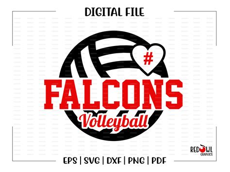 Volleyball Svg Falcon Volleyball Svg Falcon Falcons Etsy
