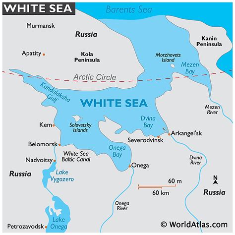 White Sea Russia Map Images And Photos Finder