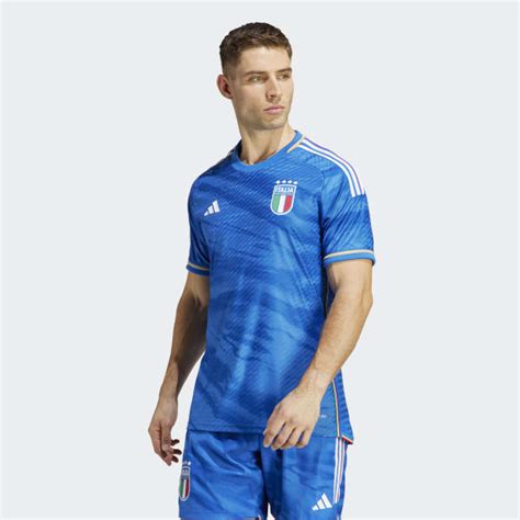 Adidas Italy 23 Home Authentic Jersey Blue Free Delivery Adidas Uk