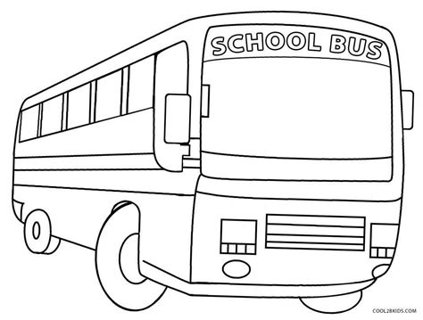 Printable School Bus Coloring Page For Kids Cool2bkids