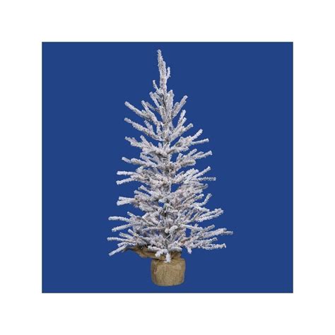 Vickerman 2 X 14 Flocked Angel Pine Artificial Christmas Tree In