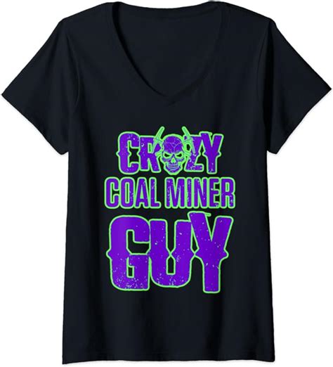 Womens Coal Miner Funny Mining Mine Worker V Neck T Shirt Clothing Shoes And Jewelry