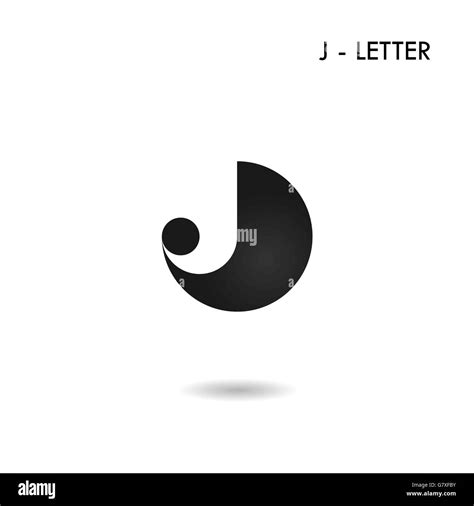 Black Circle Sign And Creative J Letter Icon Abstract Logo Designj