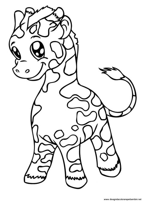 Bellissimo Disegno Con Giraffa Da Colorare
