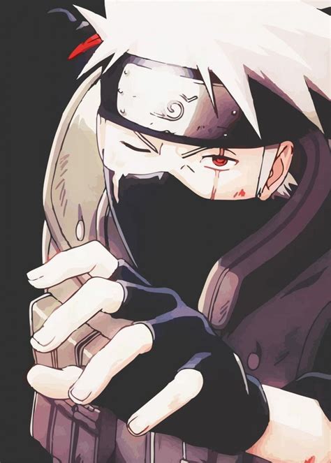 Kakashi Metal Poster Mecha Nime Displate Em 2020 Naruto E