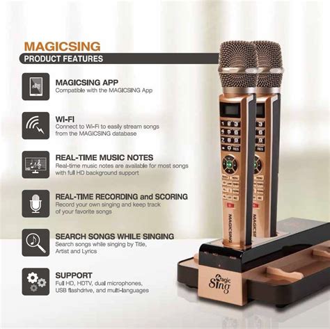 Entermedia Magic Sing E5 Wifi Streaming Karaoke Mic Karaoke Center Usa