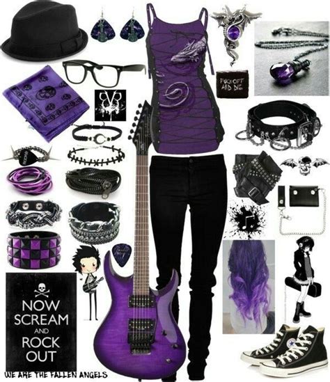 purple emo style 💀💜 emofashionwear punk outfits scene outfits hipster outfits