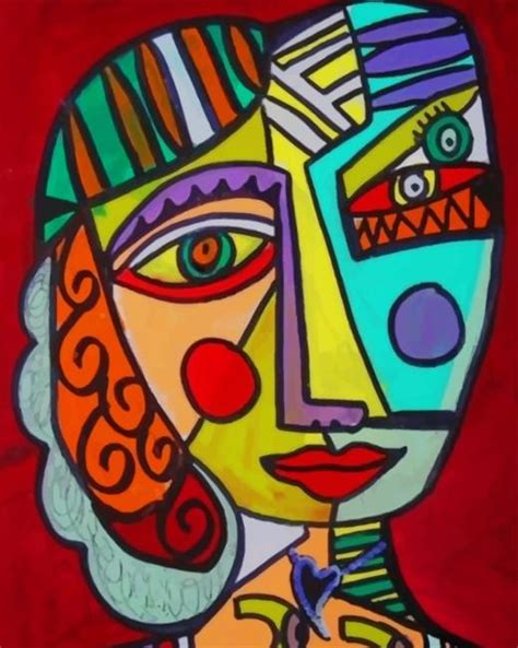 Face Portrait Picasso Paint By Numbers Painting By Numbers