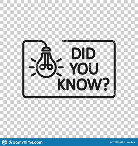 Did You Know Icon In Flat Style Question Mark Vector Illustration On