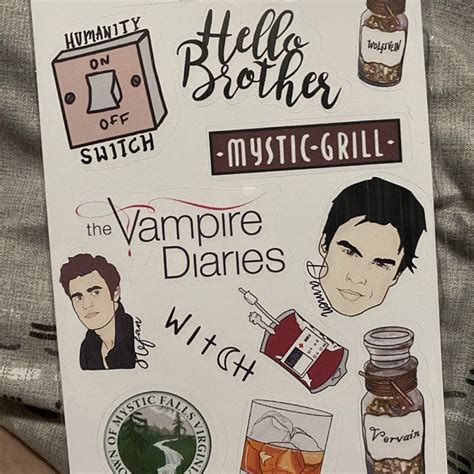 Vampire Diaries Stickersbujo Stickersmystic Grillmystic Etsy The