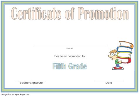 Free 5th Grade Promotion Certificate Template 2021 New Ideas