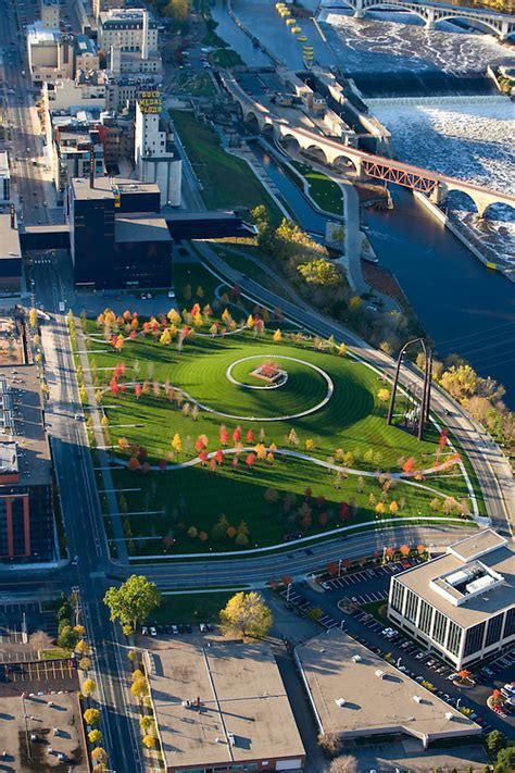 Aerial View Of Gold Medal Park And Guthrie Theatre Kruger Images