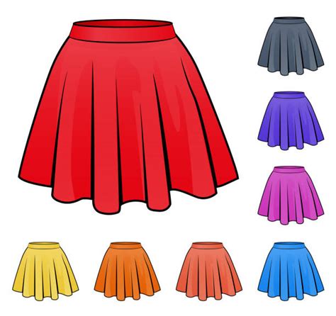 Red Skirt Outfits Illustrations Royalty Free Vector Graphics And Clip