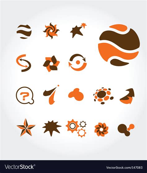 Abstract Icons And Logos Royalty Free Vector Image