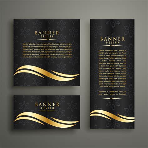 Premium Luxury Golden Banner Template Design Download Free Vector Art