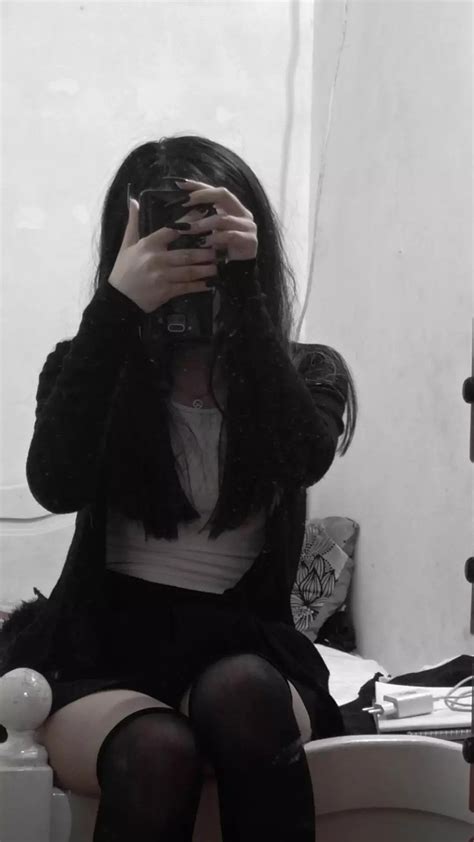 Fake Girl Goth Grunge Egirl Goth Girl Dark Meia Calça De Egirl Selfie Alt Selfie Grunge