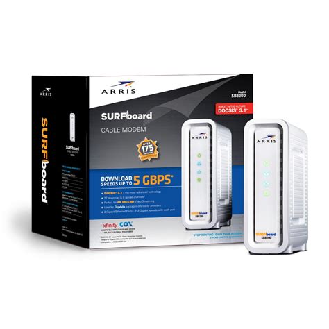 For cable internet users, this means that you need to be looking for the best docsis 3.1 modem router combo possible. ARRIS SURFboard DOCSIS 3.1 32x8 Cable Modem SB8200-1000205 ...