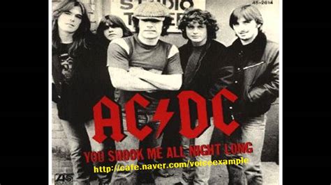 It is ac/dc's first single with brian johnson as the lead singer, replacing bon scott who died of alcohol poisoning in february 1980. AC/DC - You Shook Me All Night Long (vocal cover) - YouTube