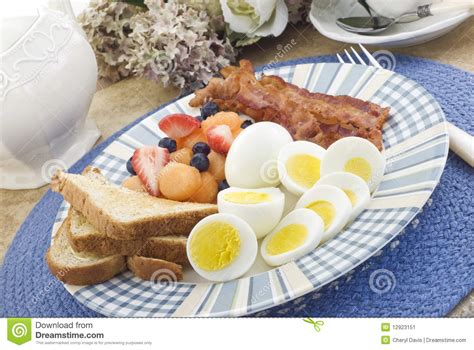 Breakfast With Hard Boiled Eggs Stock Image Image Of Diet Food 12923151
