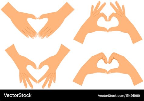 Two Hands Making Heart Shape Royalty Free Vector Image