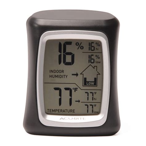 Acurite Digital Indoor Black Thermometer At