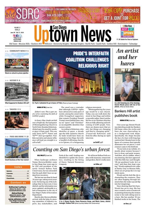 san diego uptown news volume 11 issue 13 june 28 2019 by san diego community newspaper