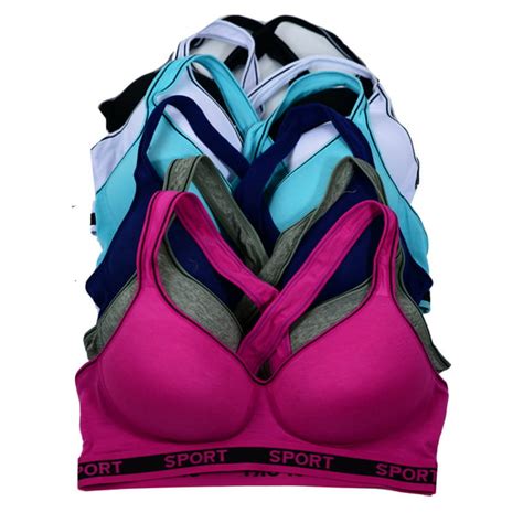 viola s secret women bras 6 pack of cotton sports bra with b cup c cup d cup size 38b s8917