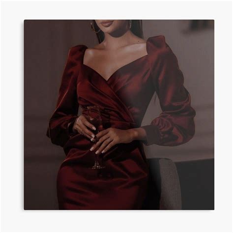 The Red Dress Metal Print By Alya Nourel Fashion Aesthetic Clothes