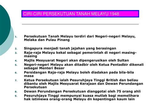 Ciri Ciri Malayan Union Tingkatan Esei Sejarah Kertas Tingkatan