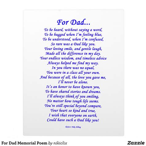 For Dad Memorial Poem Plaque Zazzle Fathers Day Quotes In Memory Of Dad Dad Poems