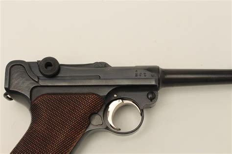 Erfurt 1917 Luger Semi Automatic Pistol 9mm Caliber 4” Barrel Blued