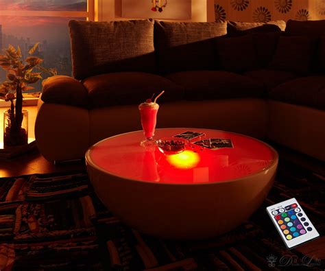 Ebuy24 couchtisch »pumar couchtisch weiss hochglanz. Wohnzimmertisch Dagon Weiss 80 cm Couchtisch mit LED Farbwechsel