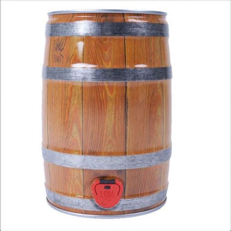 Mini Barril 5ltr Apariencia Madera Con Tapón Y Grifo Tu Cerveza Casera