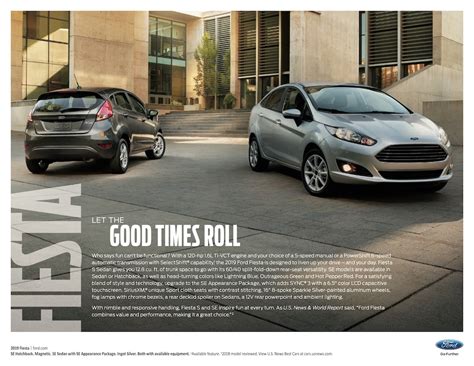 Ford 2019 Fiesta Sales Brochure