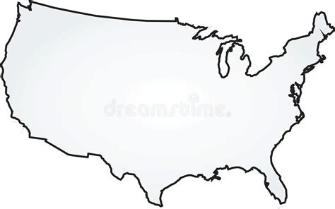 Outline Map Usa Stock Illustrations 46357 Outline Map Usa Stock