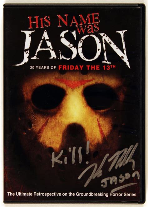 Lot Detail Kane Hodder Signed His Name Was Jason Friday The Th Dvd