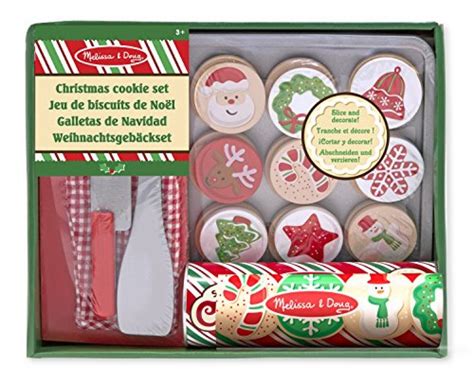 Melissa And Doug Slice And Bake Wooden Christmas Cookie Play Food Set