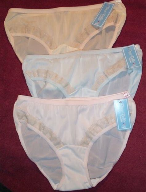 3 Pair Dixie Belle Pastel 100 Nylon Bikini Panties Size 5 Usa Made Ebay