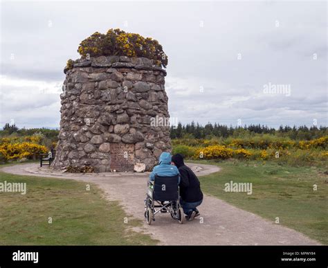 Memorial Cairn At Culloden Moor Near Inverness Scottish Highlands