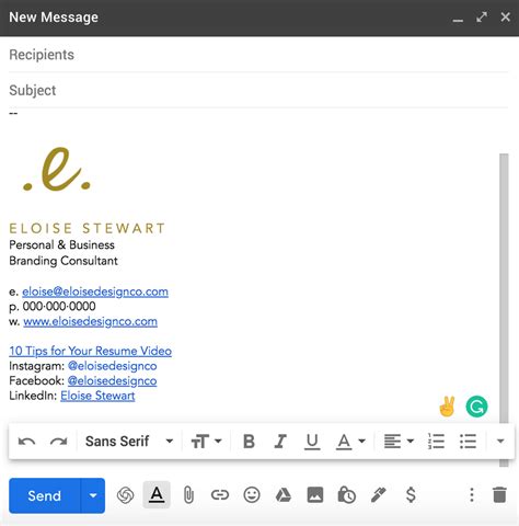 Logo Size For Email Signature Design Talk