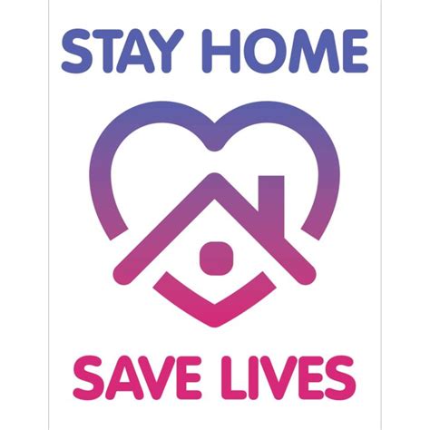 Stay Home Save Lives Poster Plum Grove