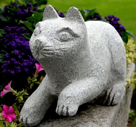 Maybe you would like to learn more about one of these? Katzen aus Naturstein Granit für den Garten