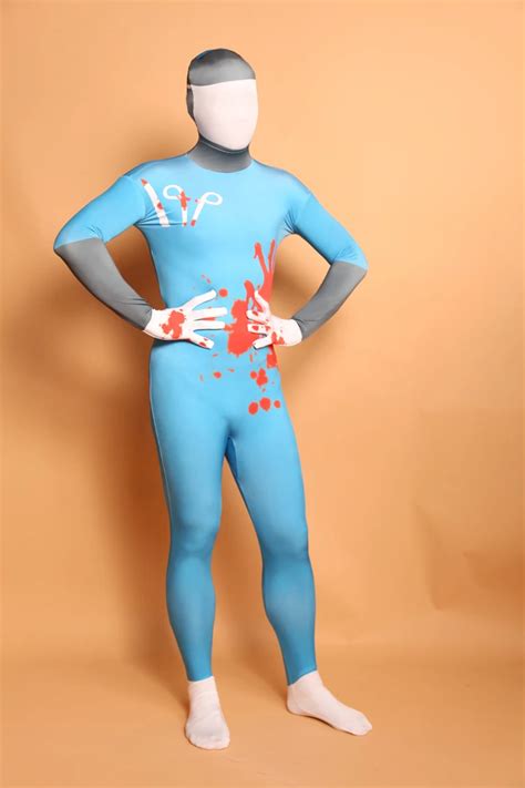 Phc032 Pattern Lycra Spandex Bodysuit Full Body Zentai Suit Halloween Costume Fetish Zentai